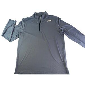 Reebok Men's 1/2 Zip Long Sleeve Performance Shirt Gray XL Athletic Jacket